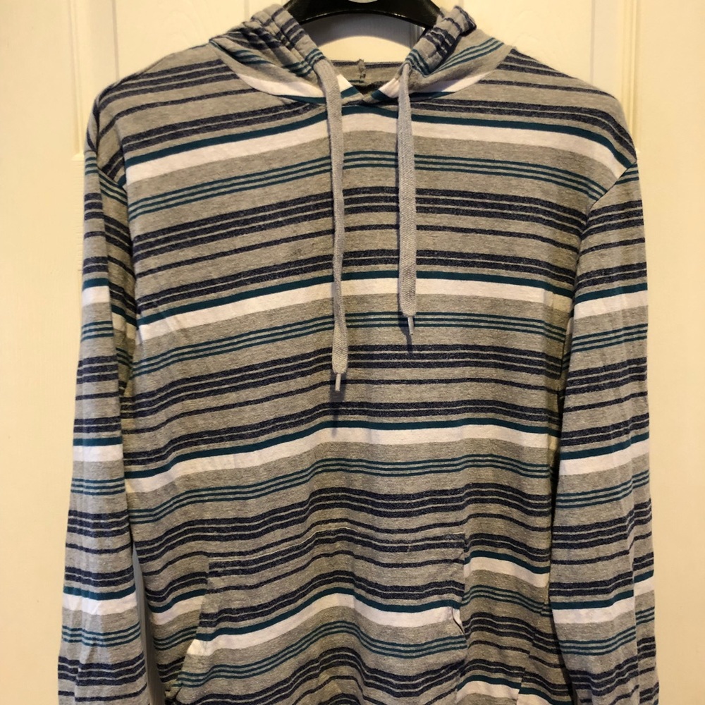 Blue Gear Lightweight Striped Hoodie